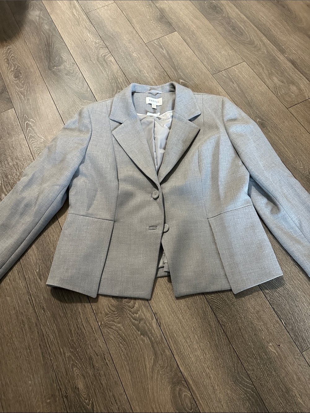 Ann Taylor Light Gray Structured Women's Blazer